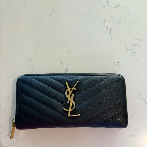 YVES SAINT LAURENT Monogram zip-around Wallet | Black - Picture 2 of 8